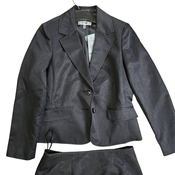 NWT LeSuit Black Blazer and Skirt Set - Picture 3 of 6